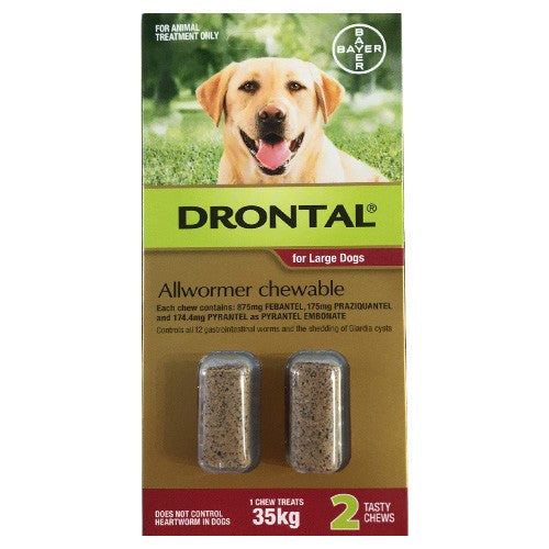 DRONTAL ALLWORMER DOG CHEWS FOR LARGE DOGS