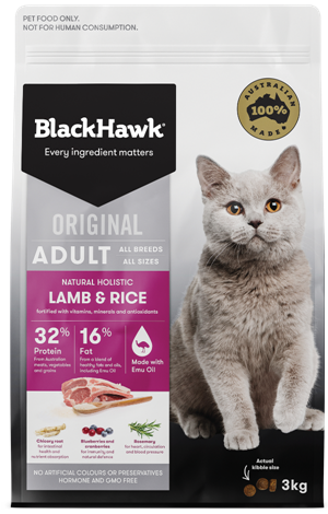 BLACK HAWK DRY CAT FOOD ADULT LAMB