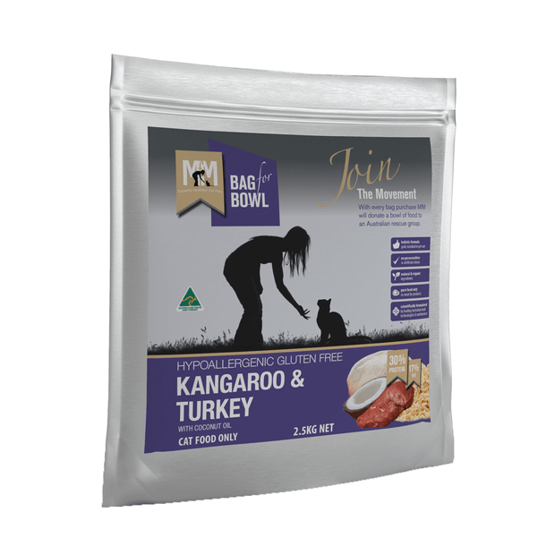 MEALS FOR MEOWS DRY CAT FOOD KANGAROO AND TURKEY