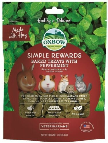 OXBOW SIMPLE REWARDS BAKED TREATS WITH PEPPERMINT 85g