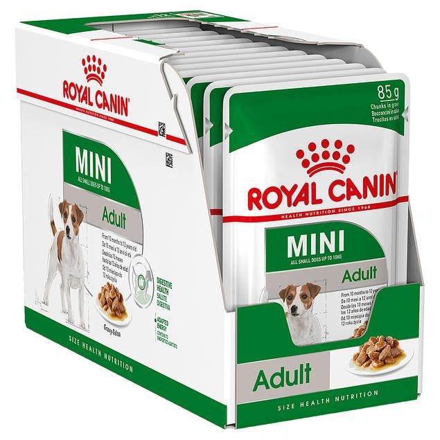 ROYAL CANIN WET DOG FOOD ADULT MINI GRAVY POUCHES