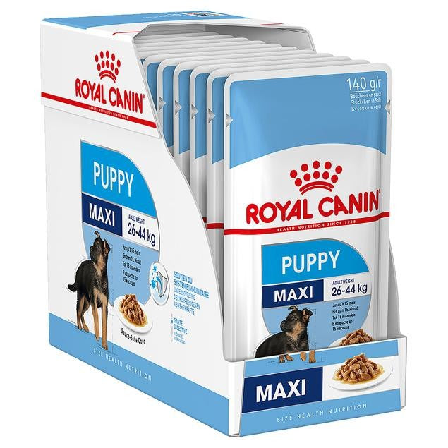 ROYAL CANIN WET DOG FOOD MAXI PUPPY GRAVY POUCHES