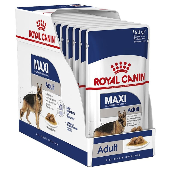 ROYAL CANIN WET DOG FOOD GRAVY POUCHES MAXI ADULT