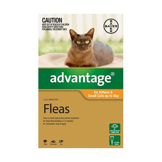 ADVANTAGE FLEA TREATMENT FOR CATS AND KITTENS UP TO 4kg