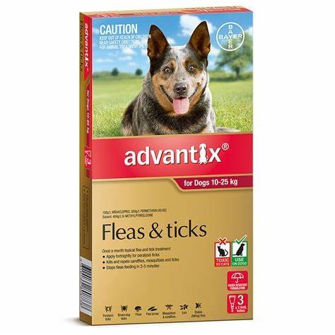 ADVANTIX FLEAS & TICK TREATMENT FOR DOGS 10-25kg