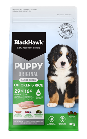 BLACK HAWK DRY DOG FOOD LARGE BREED PUPPY CHICKEN & RICE