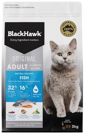 BLACK HAWK DRY CAT FOOD ADULT FISH