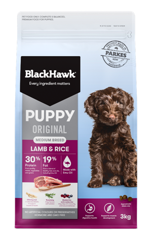 BLACK HAWK DRY DOG FOOD PUPPY MEDIUM BREED LAMB & RICE