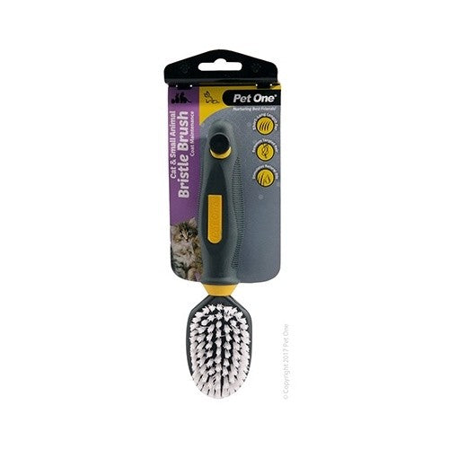 PET ONE GROOMING CAT & SMALL ANIMAL SOFT BRISTLE BRUSH — Pet & Aquarium