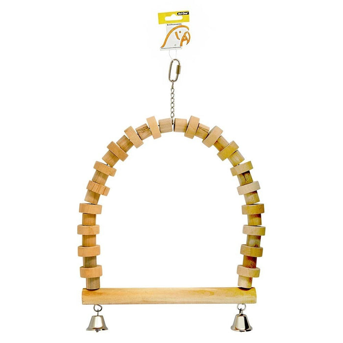 AVI ONE NATURAL WOOD SWING WITH BELLS