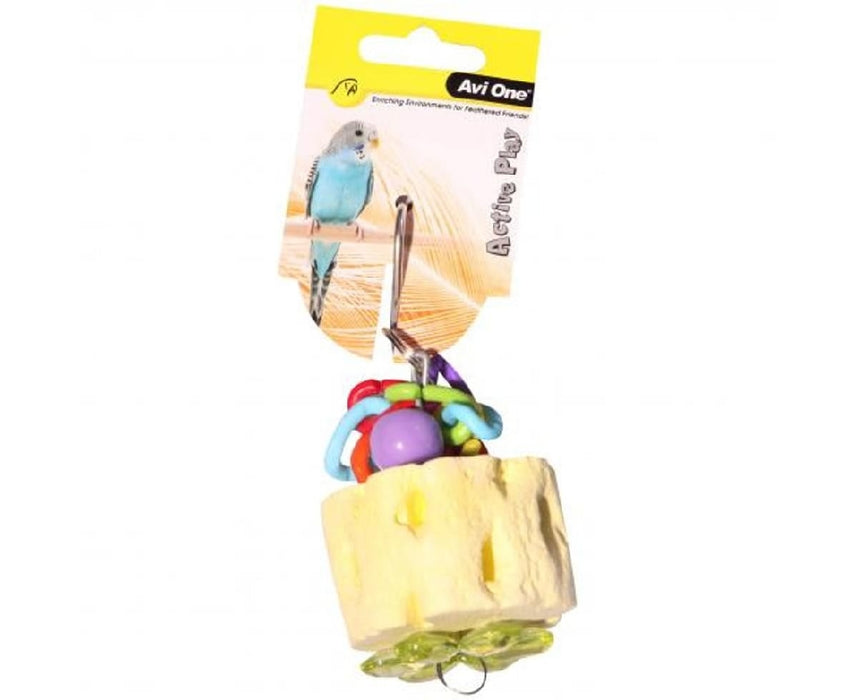 AVI ONE BIRD TOY MINERAL WITH PLASTIC LINKS