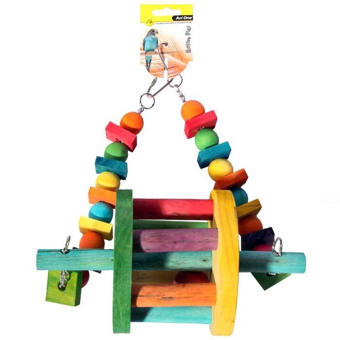 AVI ONE ACTIVE PLAY WOODEN TOY SWING WITH WHEEL LARGE