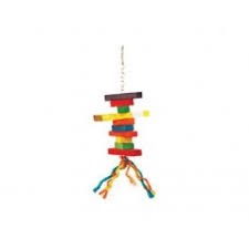 ALLPET BIRD WOOD AND ROPE TOY