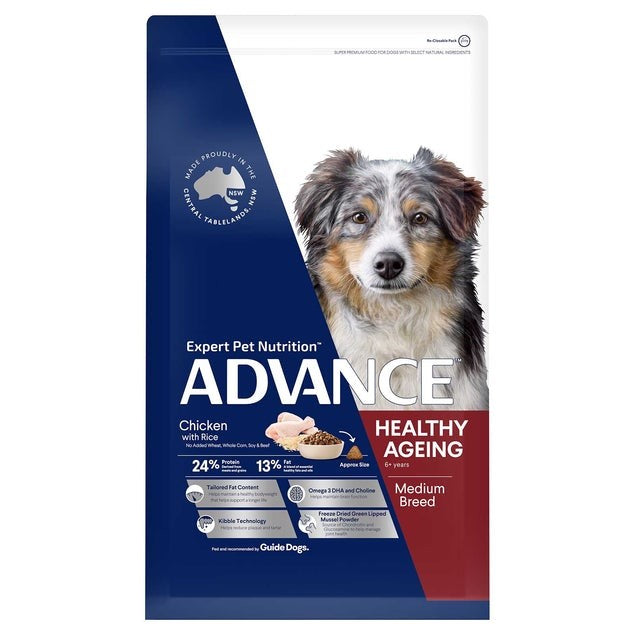 ADVANCE PET DRY DOG FOOD MED BREED HEALTHY AGING 6+