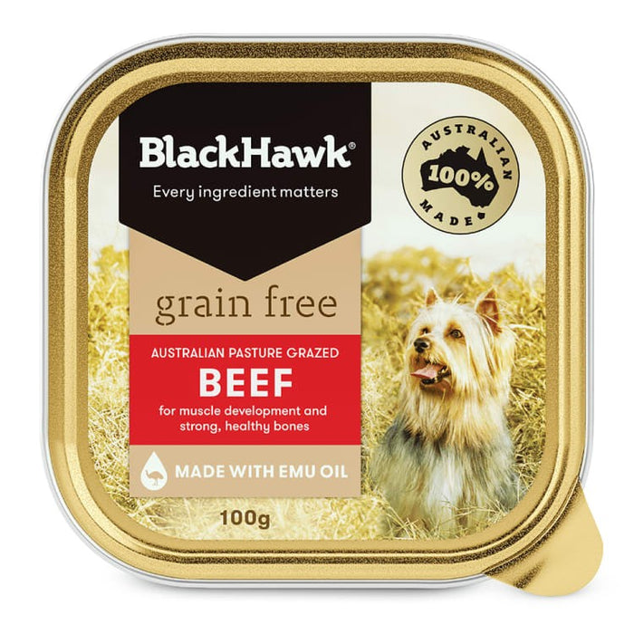BLACK HAWK GRAIN FREE WET DOG ADULT BEEF