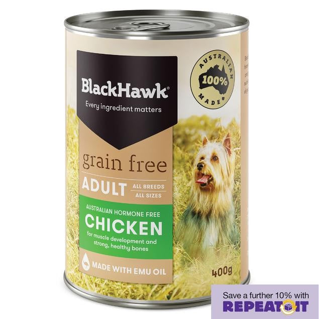 BLACK HAWK GRAIN FREE WET DOG FOOD ADULT CHICKEN