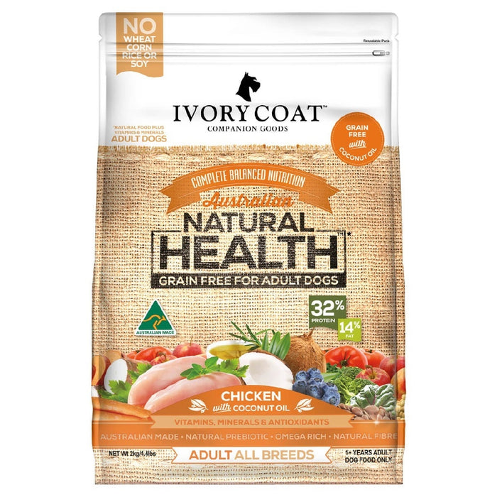 IVORY COAT GRAIN FREE DRY DOG FOOD ADULT CHICKEN WITH COCONUT OIL