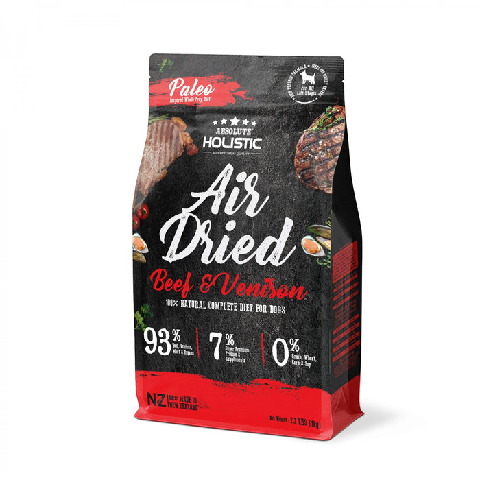 ABSOLUTE HOLISTIC AIR DRIED BEEF & VENISON DOG TREATS
