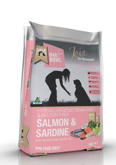 MEALS FOR MUTTS DRY DOG FOOD SALMON AND SARDINE GLUTEN AND GRAIN FREE