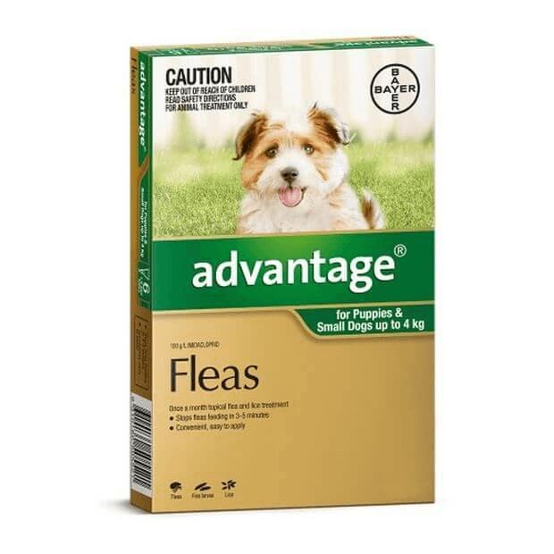 ADVANTAGE FLEA TREATMENT FOR PUPPIES AND DOGS UP TO 4kg